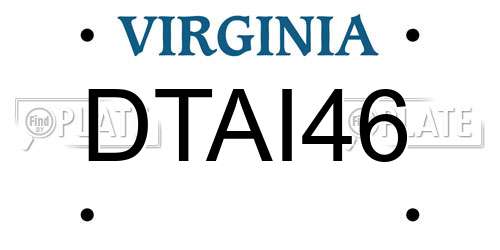 DTAI46 Virginia License Plate