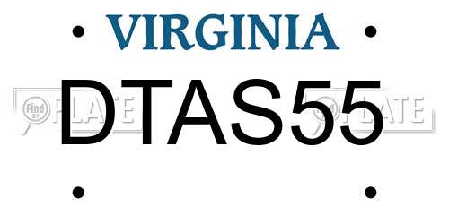 DTAS55 Virginia License Plate