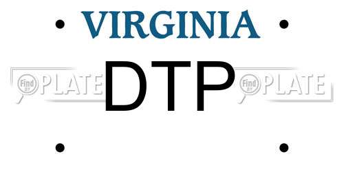 DTP Virginia License Plate