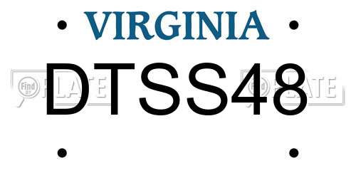 DTSS48 Virginia License Plate