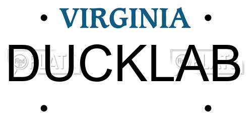 DUCKLAB Virginia License Plate
