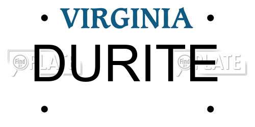 DURITE Virginia License Plate