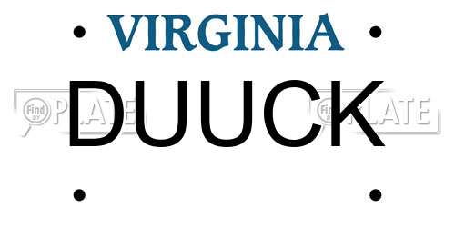 DUUCK Virginia License Plate