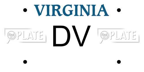 DV Virginia License Plate