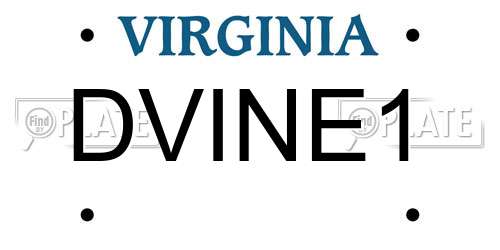 DVINE1 Virginia License Plate