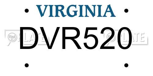 DVR520 Virginia License Plate