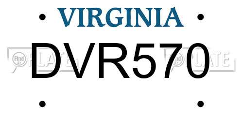 DVR570 Virginia License Plate