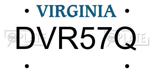 DVR57Q Virginia License Plate