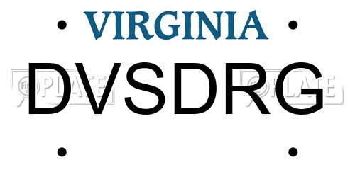 DVSDRG Virginia License Plate