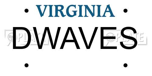 DWAVES Virginia License Plate