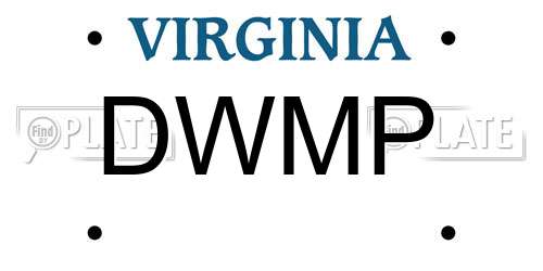 DWMP Virginia License Plate