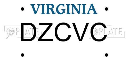 DZCVC Virginia License Plate