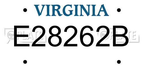 E28262B Virginia License Plate