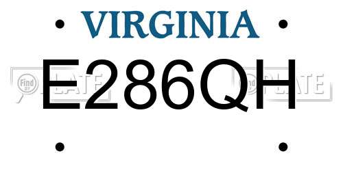 E286QH Virginia License Plate