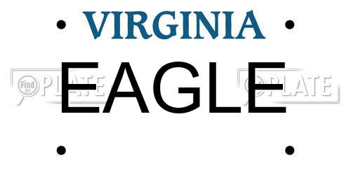 EAGLE Virginia License Plate