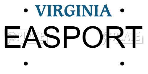 EASPORT Virginia License Plate