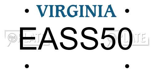EASS50 Virginia License Plate