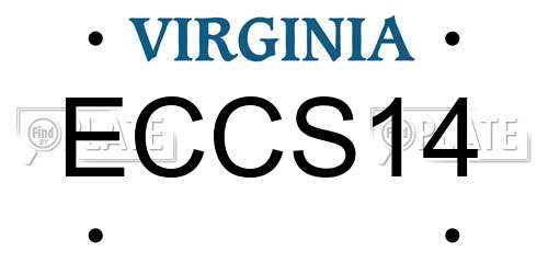 ECCS14 Virginia License Plate