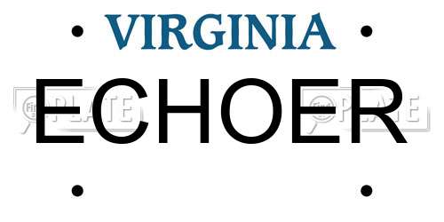 ECHOER Virginia License Plate
