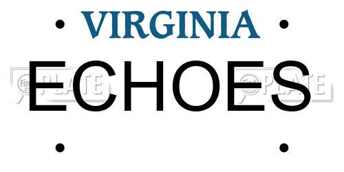 ECHOES Virginia License Plate