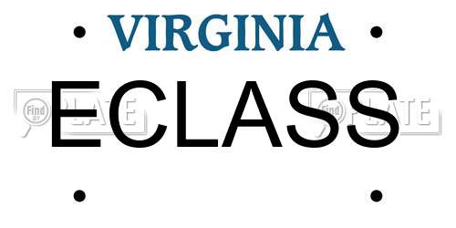 ECLASS Virginia License Plate