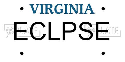 ECLPSE Virginia License Plate