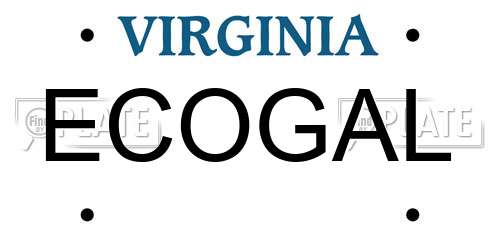 ECOGAL Virginia License Plate