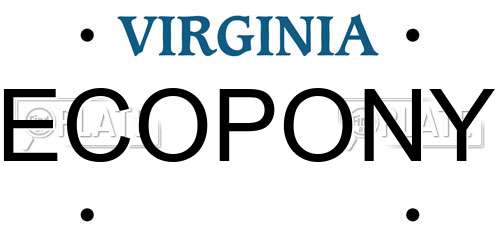 ECOPONY Virginia License Plate
