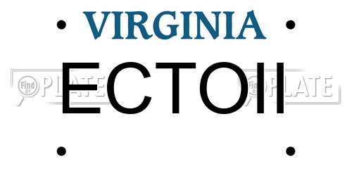 ECTOII Virginia License Plate