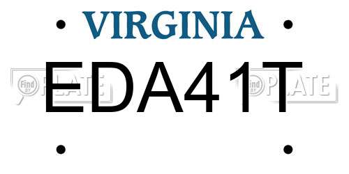 EDA41T Virginia License Plate