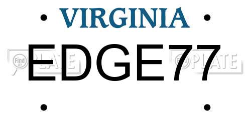 EDGE77 Virginia License Plate
