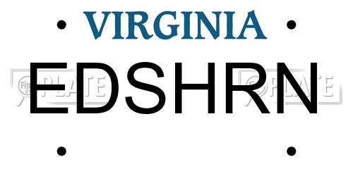EDSHRN Virginia License Plate