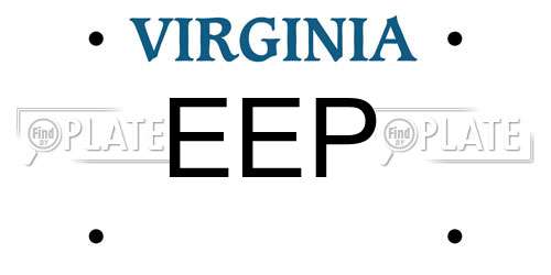 EEP Virginia License Plate