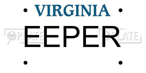 EEPER Virginia License Plate