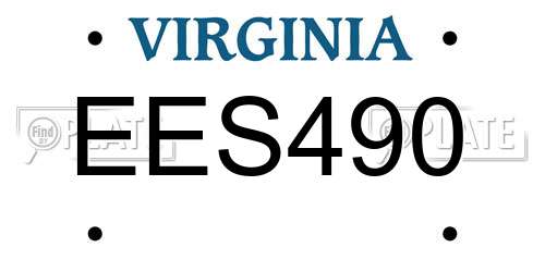 EES490 Virginia License Plate