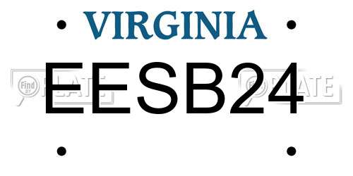 EESB24 Virginia License Plate