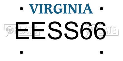 EESS66 Virginia License Plate