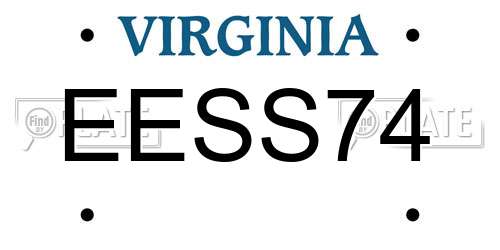 EESS74 Virginia License Plate