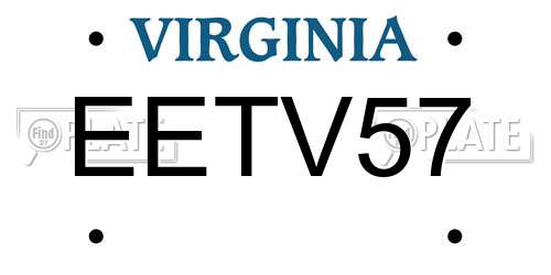EETV57 Virginia License Plate
