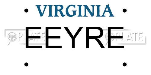 EEYRE Virginia License Plate