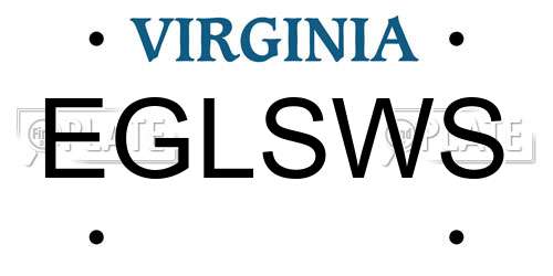 EGLSWS Virginia License Plate