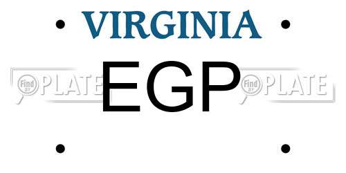 EGP Virginia License Plate