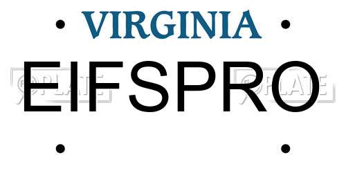 EIFSPRO Virginia License Plate