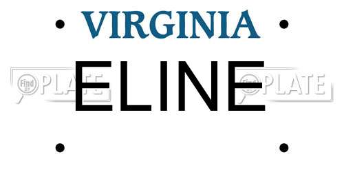 ELINE Virginia License Plate