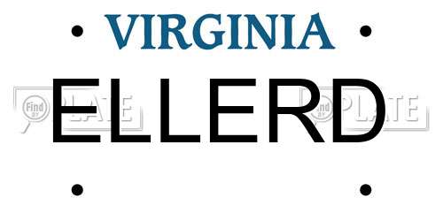 ELLERD Virginia License Plate