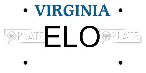 ELO Virginia License Plate