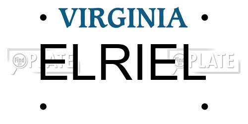 ELRIEL Virginia License Plate