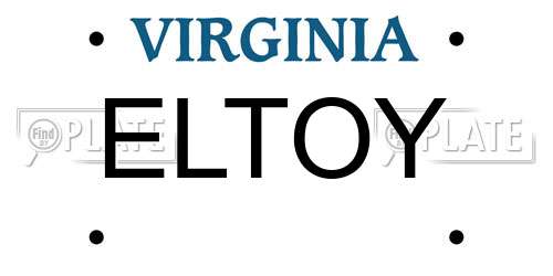 ELTOY Virginia License Plate