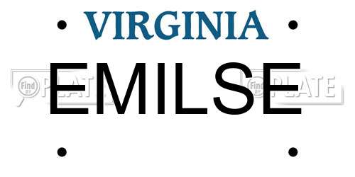 EMILSE Virginia License Plate