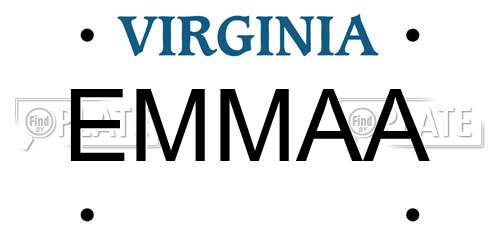EMMAA Virginia License Plate
